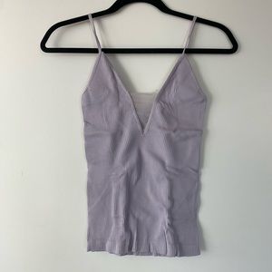 Free People Intimately Ribbed Top in Lilac (XS/S)